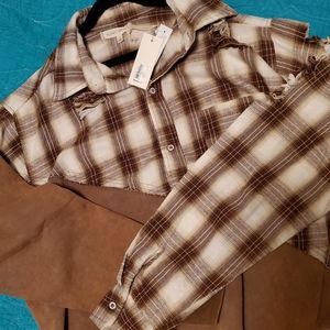 (new with tags!) Flannel/sweatshirt